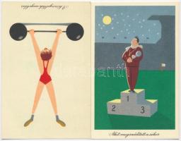 2 db modern humoros sport motívumlap / 2 modern humorous sport motive cards