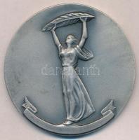 1970. "MTS Budapesti Tanácsa 25 év 1945-1970" ezüstözött Al emlékérem (70mm) T:1-