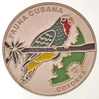 Kuba 2001. 1P Cu-Ni "Cotorra" egyik oldalon festett multicolor érme T:1-  Cuba 2001. 1 Peso Cu-Ni "Cotorra" one side painted multicolor C:AU  Krause KM#830