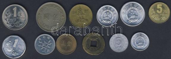 Kína 12db modern váltópénz T:2,2/3