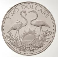 Bahamák 1974. 2$ Ag "Flamingók" T:PP 
Bahamas 19740. 2 Dollars "Flamingos" C:PP...