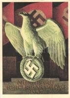 1937 Reichsparteitag Nürnberg / NSDAP German Nazi Party propaganda, Nuremberg Rally, swastika + SS-Verfügungstruppe So. Stpl.