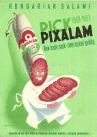 1953 Pick Pixalam. Magyar szalámigyár reklámlap / Hungarian salami factory advertisement s: Macskássy (EK)