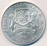 Szingapúr 1974. 10$ Ag "Sas" T:1-
Singapore 1974. 10 Dollars Ag "Eagle" C:AU
K...
