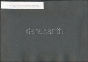 cca 1946-1948 Tildy Ferenc, Molotov, Dinnyés Lajos, albumlapra ragasztott fotó, 12x23 cm