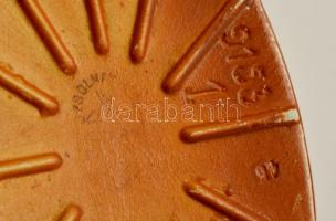 Zsolnay Vulkán tűzálló tál, 2 db, jelzett, egyik alján kis lepattanás, 19x31,5 és 11,5x19,5 cm