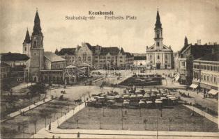 Kecskemét, Szabadság tér, templomok, piac  (fl)