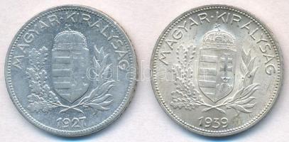 1927-1939. 1P Ag (2x) T:1-,2-