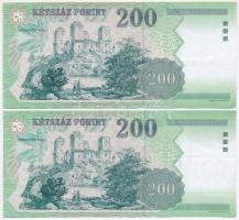 2003. 200Ft "FB" + 2004. 200Ft "FB" + 2005. 200Ft "FA" + 2006. 200Ft &...
