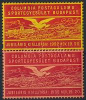 1932 2 klf Columbia Postagalamb Sportegyesület levélzáró