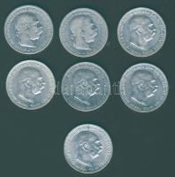 Ausztria 1K Ag 1893, 1899, 1914, 1915 (3x), 1916 T:2,3