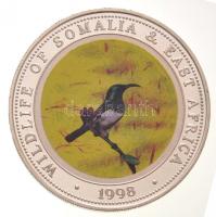 Szomália 1998. 250Sh Ag "Karcsú nektármadár" multicolor T:PP fo. Somalia 1998. 250 Shillings Ag "Variable Sunbird" multicolor C:PP spotted Krause KM#68