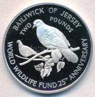 Jersey 1987. 2Ł Ag Galambok T:PP Jersey 1987. 2 Pounds Ag Pigeons C:PP Krause KM#70a