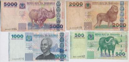 Tanzánia 2003. 500Sh + 1000Sh + 2000Sh + 5000Sh T:III Tanzania 2003. 500 Shilingi + 1000 Shilingi + 2000 Shilingi + 5000 Shilingi C:F