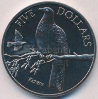 Új-Zéland 2001. 5$ Cu-Ni "Örvös galamb" T:1,1- New Zealand 2001. 5 Dollars Cu-Ni "Wood Pigeon" C:UNC,AU Krause KM#128