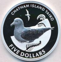 Új-Zéland 2001. 5$ Ag " Chatham szigeti taiko" T:PP New Zealand 2004. 5 Dollars Ag "Chatham Island Taiko" C:PP Krause KM#133a