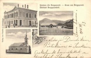 Borgóprund, Prundu Bargaului; Városi szálloda, templom / hotel, church