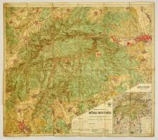cca 1930 Bükk hegység turista térkép. Kirándulók térképe 7., 1:50000, M. Kir. Állami Térképészet, Vá...