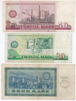NDK 1964. 10M + 1971. 50M + 1975. 20M T:III,III-
GDR 1964. 10 Mark + 1971. 50 Mark + 1975. 20 Mark ...