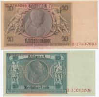 Németország / Weimari Köztársaság 1929. 10M + 20M + Német Harmadik Birodalom 1933. 50M + 1935. 100M ...