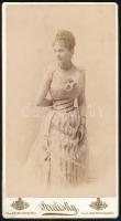 1890 Szenicey Ilona (1872-1913) férje gróf Bolza Géza aláírt fotó 11x21cm