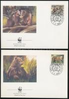 WWF Bear set 4 FDC WWF: Barna medve sor 4 db FDC-n