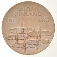 Finnország 1967. 10M Ag A függetlenség 50. évfordulója T:1 Finland 1967. 10 Markkaa Ag 50th Anniversary of Independece C:UNC Krause KM#50