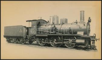 cca 1920-1930 Ganz-mozdony, fotó, 10x17 cm