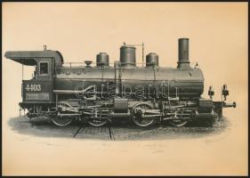 cca 1920-1930 Ganz-mozdony, fotó, 10x17 cm
