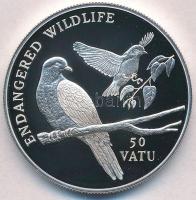 Vanuatu 1992. 50V Ag "Galambok" T:PP Vanuatu 1992. 50 Vatu Ag "Earth Pigeons" C:PP Krause KM#13