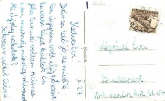 1957 Győr, Korcsolyapálya, jégkorcsolyázók. photo (EK)