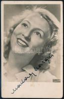 Makay Margit (1891-1989)színésznő aláírása az őt ábrázoló fotón