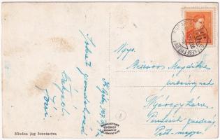 1937 Kápolnásnyék, Községháza és Hősök szobra, Református templom, Római katolikus iskola és kápolna...