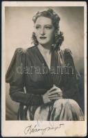 Lánczy Margit (1897-1965) színésznő aláírása az őt ábrázoló fotón