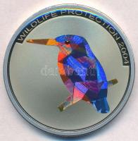 Kongói Demokratikus Köztársaság 2004. 5Fr Cu-Ni Vadvédelem - Jégmadár hologramos forgalmi emlékpénz T:PP  Congo Democratic Republic 2004. 5 Francs Cu-Ni Wild Life Protection - Kingfisher bird commemorative coin with hologram C:PP  Krause KM#148