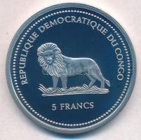 Kongói Demokratikus Köztársaság 2004. 5Fr Cu-Ni "Vadvédelem - Jégmadár" hologramos forgalm...