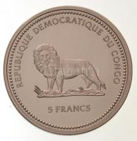 Kongói Demokratikus Köztársaság 2000. 5Fr Cu-Ni "Vadvédelem - Papagáj" hologramos forgalmi...
