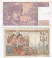 Franciaország 1943. 20Fr + 1997. 20Fr T:III
France 1943. 20 Francs + 1997. 20 Francs C:F