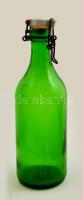 Régi Kristályvíz palack, csatos zárral, 0,5 l, m: 24 cm