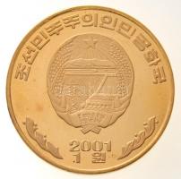Észak-Korea 2001. 1W sárgaréz Pusztaityúk T:PP fo. North Korea 2001. 1 Won Brass Sand grouse C:PP spotted Krause KM#234