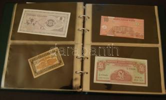 Vegyes papírpénz tétel, 110db, egész világ, régi és új, benne szükségpénz, magyar T:I,II,III,IV 26db...