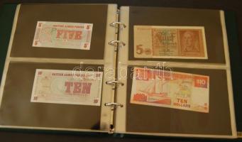 Vegyes papírpénz tétel, 110db, egész világ, régi és új, benne szükségpénz, magyar T:I,II,III,IV 26db...