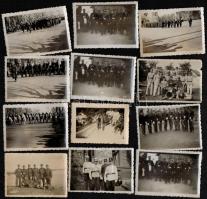 cca 1935-1940 Katonák és rendőrök a Horthy-korszakban, 26 db fotó, 6x9 cm