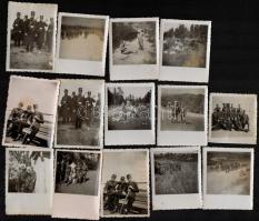 cca 1935-1940 Katonák és rendőrök a Horthy-korszakban, 26 db fotó, 6x9 cm
