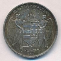 1939. 5P Ag "Horthy balra" T:1- patina
Adamo P8.2