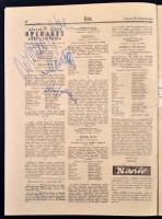 1971-1972 Pesti Műsor 12 száma, opera, színház és mozi műsorral, bennük 31 db aláírással, közte Meli...