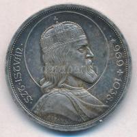 1938. 5P Ag Szent István T:1-,2 patina Adamo P8.1