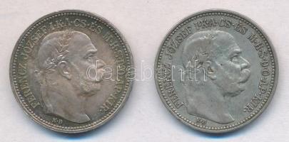 1912KB-1915KB 1K Ag "Ferenc József" (2x) T:1-,2 patina Adamo K5.1