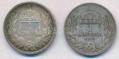 1912KB-1915KB 1K Ag "Ferenc József" (2x) T:1-,2 patina
Adamo K5.1