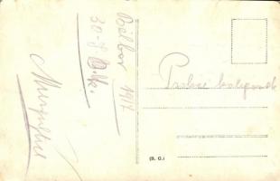 1917 Bélbor, Bilbor; Osztrák-magyar katonai parancsnokság / WWI K.u.K. military headquarters. photo ...